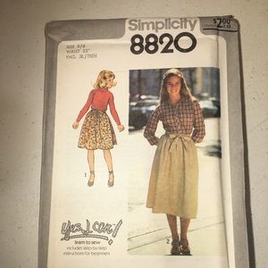 Vintage Simplicity 8820 Sewing Pattern